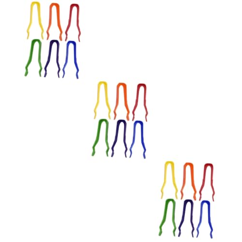 BESTonZON 18 STK Bunte Pinzette aus Kunststoff Pinzetten für Bastelarbeiten eingewachsene Pinzette Wissenschaft Pinzette Lernpinzette gesteckt handwerkzeug Spitze Pinzette Perlen Pinzette pp von BESTonZON