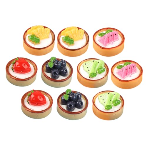 BESTonZON 18 STK Simulierter Obstkuchen Simulation Kuchen Hausbedarf Gefälschter Dessertkuchen Kuchen-Modell Künstlicher Cupcake Kuchenmodell Gefälschter Nachtisch Desktop- Harz von BESTonZON