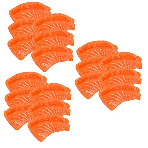 BESTonZON 18 STK Szenenfotografie Requisiten Mini-Essen Japanisches Dekor künstliche Nigiri-Onigiri lachfas catchring ad Spielzeug Modelle -Requisiten simuliertes Sashimi-Modell PVC von BESTonZON