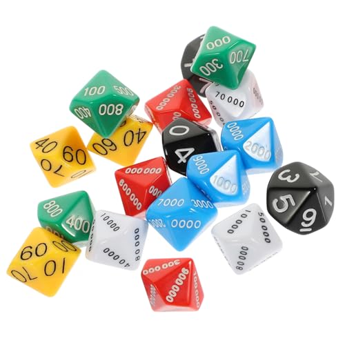 BESTonZON 18 Stück Teiliges Spielwürfel aus Robustem Kunststoff Seitige Würfel für Brettspiele und Party Requisiten Multifunktionale Würfel mit Abgerundeten Ecken für Familienspiel und Bar BESTonZON 18 Stück Teiliges Spielwürfel aus Robustem Kunststoff Seitige Würfel für Brettspiele und Party Requisiten Multifunktionale Würfel mit Abgerundeten Ecken für Familienspiel und Bar von BESTonZON