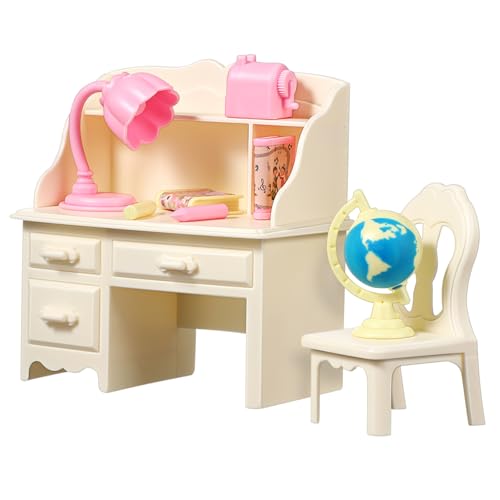 BESTonZON 1Satz Miniatur Schreibtisch und Stuhl für Puppenhaus Schülerschreibtischmöbel aus Robustem für Deko und Sammler Elegantes Design für Kreative Szenen BESTonZON 1Satz Miniatur Schreibtisch und Stuhl für Puppenhaus Schülerschreibtischmöbel aus Robustem für Deko und Sammler Elegantes Design für Kreative Szenen von BESTonZON