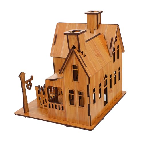 BESTonZON 1Stk 3D- -Puzzle Puzzle D Modellbau Puzzle 3D-Puzzle zusammenbauen 3D-Puzzle- kreatives Puzzle- Villa Modell Holz von BESTonZON