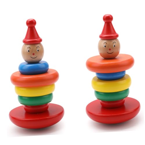 BESTonZON 1Stk Holzspielzeug Lernspielzeug für Kinder stapelspielzeug Kinder spielgeschirr holzspielsachen Bausteine ​​Spielzeug Früherziehungsspielzeug Tumbler-Spielzeug Hölzern von BESTonZON