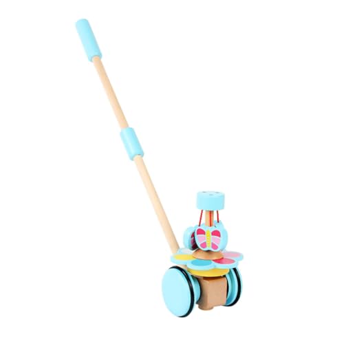 BESTonZON 1Stk Kinderwagen für Kleinkinder Wagen aus Holz Wagen Spielzeug Lauflernspielzeug Holzwagen Kleinkinderspielzeug aus Holz Cartoon-Warenkorb-Spielzeug Trolley-Spielzeug hölzern von BESTonZON