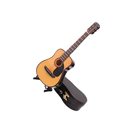 BESTonZON 1Stk Mini-Gitarrenmodell Heimdekoration Desktop-Gitarren-Dekor Gitarre Schreibtisch dekor Tischminiaturen Mini Gitarrenmodell Dekorative Gitarrenfigur Mini-Gitarren-Dekor Bambus von BESTonZON