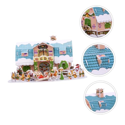 BESTonZON 1Stk Modell Traumhaus Modell Modellspielzeug für Kinder Weihnachtsdorf-Puzzle 3D-Puzzle-Hausmodell Weihnachtskabinenmodell Kinder EPS-Board von BESTonZON