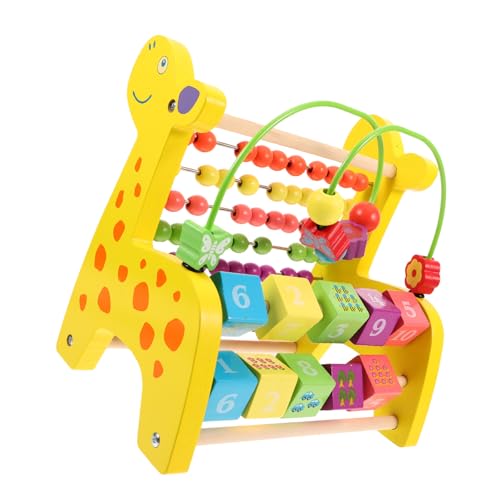 BESTonZON 1Stk Perlenrechner Kinder zählen Spielzeug pädagogisches Rechenspielzeug Montessori zählen Spielzeug Spielzeug Lernspielzeug berechnen Kognitionsspielzeug für Kinder Holz von BESTonZON