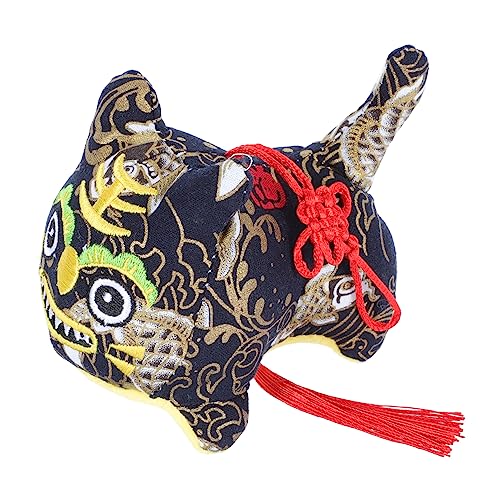 BESTonZON Entzückende Baumwolle Tiger Puppe Mini Spielzeug 10cm Home Decor Tiger Stofftier von BESTonZON