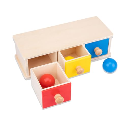 BESTonZON 1Stk Runde Kugel Schublade Babyschublade Spielzeug für Kleinkinder Babyspielzeug Kinder sicherheitsleine für Kinder kindersafe Lehrmittel für Kinder Lernspielzeug Bambus von BESTonZON