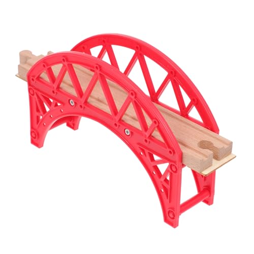 BESTonZON 1Stk Zugszene Spielzeug Schienenspielzeug für Kinder Kinder-Track-Spielset Gleismodell Kinder Zug Spielzeug kinderspielzeug LKW-Spielzeug für Kinder Eisenbahn Spielzeug hölzern rot von BESTonZON