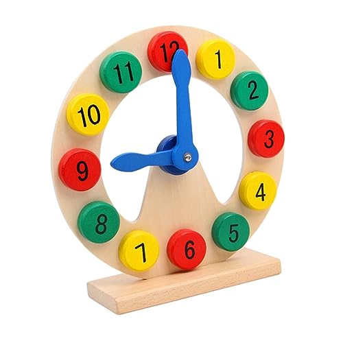 BESTonZON 1stk Digitale Uhr Aus Holz Uhr Spielzeug Lernen Farbsortieruhr Unterrichtszeit Uhr Kinderuhr Buntes Uhrenspielzeug Holz Uhr Spielzeug Uhr-Puzzle-Spielzeug Hölzern von BESTonZON