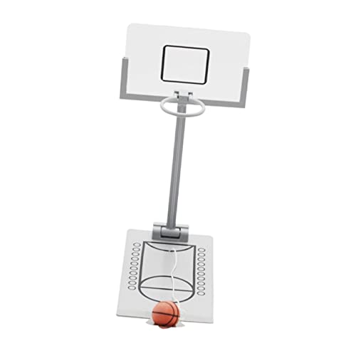 BESTonZON 1stk Fingerschießmaschine Fingerbasketballspielzeug Mini-tischkugelspielzeug Desktop-Intelligenz-Spielzeug Basketballkorb Für Kinder Desktop-basketballkorb Silver Plastik von BESTonZON