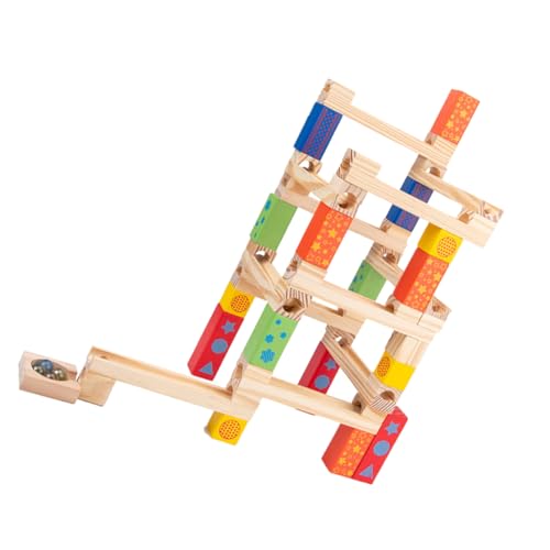 BESTonZON 1stk Gebäudeblock Für Kinder Bausteine ​​Spielzeug Marmor-Labyrinth-Spiel Kinder-Balance-Block-Spielzeug Labyrinth-Block-Spielzeug Rennbahnspielzeug Für Kinder Hölzern von BESTonZON