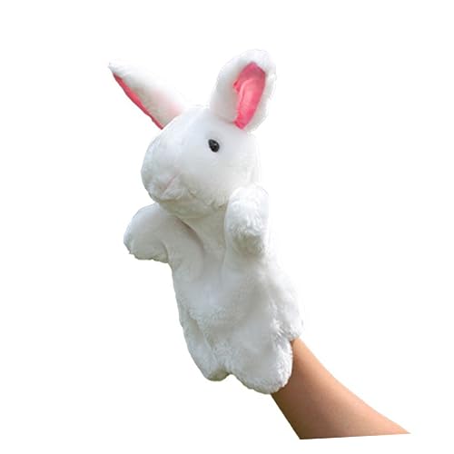 BESTonZON 1stk Geschichte Marionetten Hase Handpuppe Dinosaurier Hasenpuppenspielzeug Plüschtier Tiere Spielzeug Menschlich Handpuppen Für Kinder Ausgestopft Handpuppe Hase Fuchs Weiß von BESTonZON