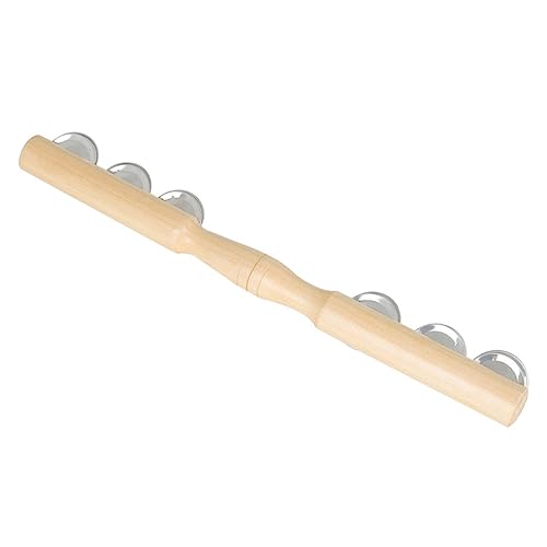 BESTonZON 1stk Glockenbecken Jingle-Bell-Stick Desktop-musikspielzeug Jingle Bell-Stick-Instrument Percussion-Musikinstrument Jingle Bell Stick Spielzeug Für Kinder Schlaginstrument Hölzern von BESTonZON