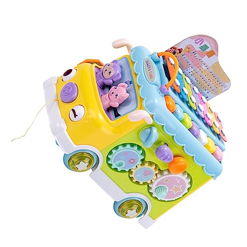 BESTonZON 1stk Kinderklavier Autospielzeug Für Babys Musik Sound Spielzeug Autospielzeug Für Kleinkinder Musikalisches Klopfspielzeug Musikspielzeug Für Babys Schulbus-Modell Plastik von BESTonZON