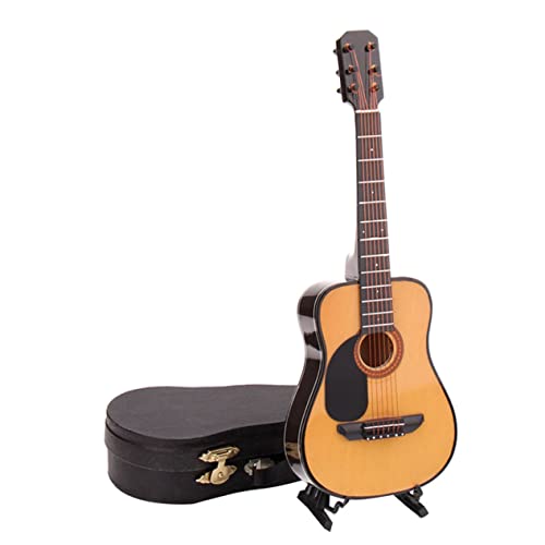 BESTonZON 1stk Mini-gitarrenmodell Mini- Musikalisches Schreibtischzubehör Tischminiaturen Zubehör Für Spielsets Desktop-Gitarren- Miniatur Gitarre Klassische Gitarre Hölzern von BESTonZON