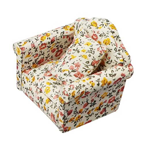 BESTonZON 1stk Mini-möbel Märchenmöbel 1 12 Möbel Kindercouch Kinderspielzeug Zubehör Maßstab 1 12 Mini-Spielzeug 1 Sofa Im Maßstab 12 Miniatur-hausmöbel Puppenstubensessel Mikromöbel Holz von BESTonZON