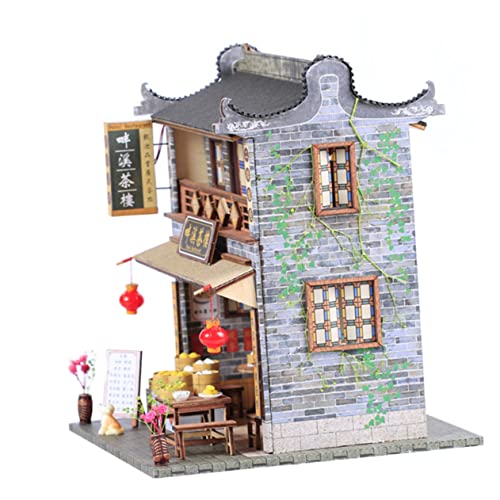 BESTonZON Chinesisches Bausatz Modell Miniatur Bausatz Teehaus Zusammenbauen Spielzeug von BESTonZON