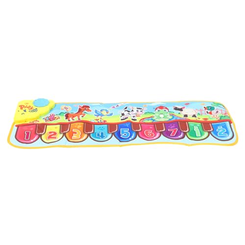 BESTonZON 1stk Musikdecke Für Die Frühe Bildung -Tastatur Nummer Teppich Klavier Musikalisches Teppichklavier Cartoon-Decke Tastaturmatte Für Klavier Colorful PVC von BESTonZON