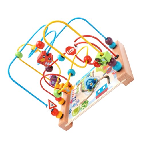 BESTonZON 1stk Perlen Labyrinth Rundes Perlenspielzeug Meeresperlen Spielzeug Lernspielzeug Für Babys Autospielzeug Für Kleinkinder Autospielzeug Für Kinder Aktivitätswürfel Colorful Eisen von BESTonZON