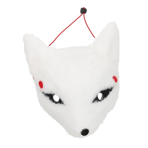 BESTonZON 1stk Plüsch-fuchs-maske Tierischer Fuchs Tiermaske Fuchs Realistische Katzenmaske Vollgesichtsmaskenkostüm Kätzchen Kuscheltiere Fuchs Maske Cosplay Tierkostüm Kunststoff-pvc Weiß von BESTonZON