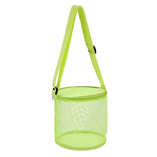 BESTonZON 1stk Shell-Tasche Puffer Shell-aufbewahrungstaschen Schwimmtasche Einkaufstasche Klar Muscheltaschen Für Strandspielzeug Korb Saftig Strandtaschen Netz Yellow PVC von BESTonZON