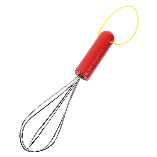 BESTonZON 1stk Spielhaus Spielzeug Handmixer Für Die Küche Mini-Kochen Schneebesen Nahtrollwerkzeuge Blumenförmiges Katzenbett Aquarium-auslassdüse Rot Requisiten Kind Hamburger Hölzern von BESTonZON