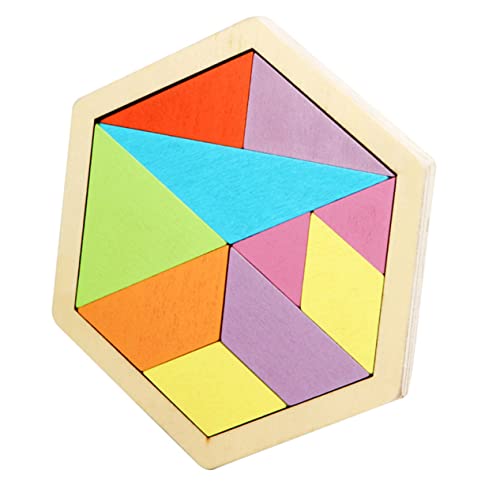 BESTonZON Lernpuzzle für Jungen und Mädchen Geometrisches Spielzeug Holzbaustein Tragbares Spielzeug Das Neugier Weckt von BESTonZON