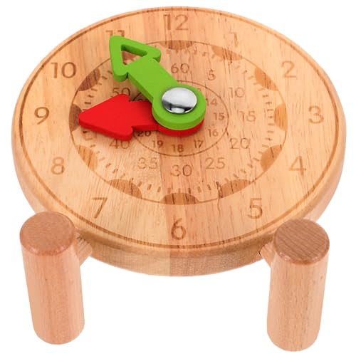 BESTonZON Pädagogische Zeit Lehruhr für Jungen und Mädchen Holzuhr Spielzeug Mini Uhr Spielzeug Kognitiven Spielzeug für Kleinkinder Home Dekorativ von BESTonZON