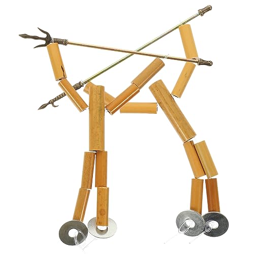 BESTonZON 2 Bamboo Man Materialpaket Handpuppen-Materialset Kreatives Spielzeug für Kinder Desktop-Spielzeug Cartoon-Fingerpuppe Streichkit Puppenspielzeug Puppenbausatz selber Machen Bambus von BESTonZON