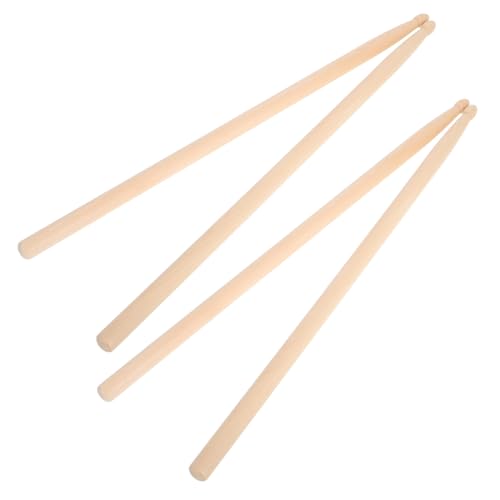 BESTonZON 2 Paar Holz Drumsticks Praxis Bass Drum Mallet Ersatz Sticks für Schüler Trommel Zubehör von BESTonZON