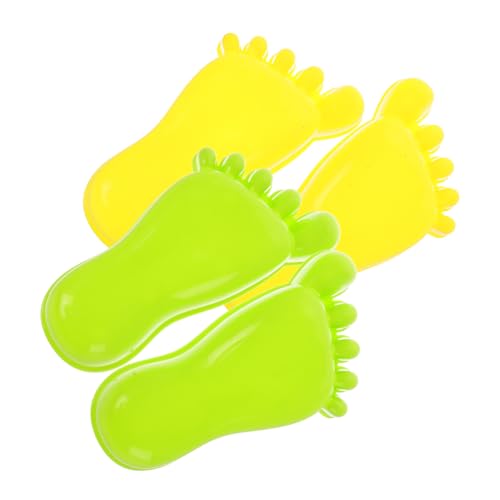 BESTonZON 2 Paare Fußabdruck Sandspielzeug Plastik Sandformen für Kreative Strandspielzeug Fußabdruck Sandkasten Molding Kits in Gelb und Grün für Outdoor Spaß im Sommer BESTonZON 2 Paare Fußabdruck Sandspielzeug Plastik Sandformen für Kreative Strandspielzeug Fußabdruck Sandkasten Molding Kits in Gelb und Grün für Outdoor Spaß im Sommer von BESTonZON