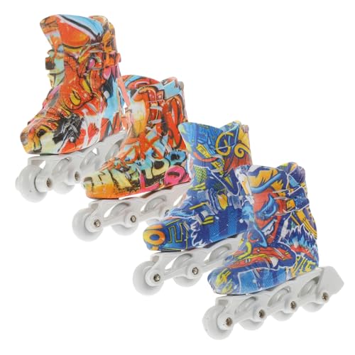 BESTonZON 2 Paare Mini Finger Rollschuhe Tragbares Fingerspielzeug Skateboard Modellspielzeug Lernspielzeug für Kreative Hände und Stressabbau Leicht und Kompakt für Party und Alltag BESTonZON 2 Paare Mini Finger Rollschuhe Tragbares Fingerspielzeug Skateboard Modellspielzeug Lernspielzeug für Kreative Hände und Stressabbau Leicht und Kompakt für Party und Alltag von BESTonZON
