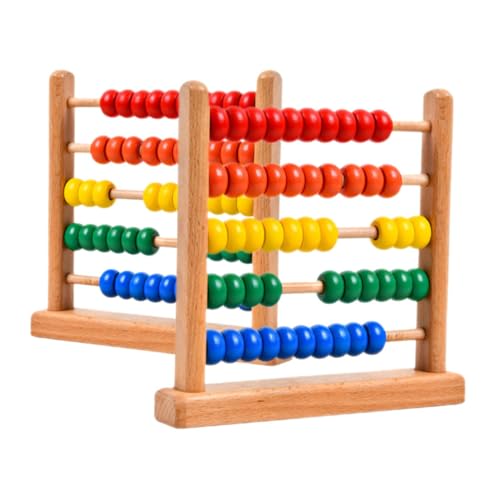 BESTonZON 2 STK Abakusständer Rechenabakus Aus Holz Zählen Aus Holz Perle Zählen Zählrahmenlernen Studenten Abakus Holz Abakus Für Kinder Mini-abakus Kinder Abakus Mathe-spieltool Hölzern von BESTonZON