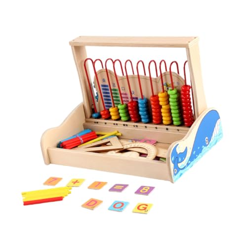 BESTonZON 2 Sätze Abakusständer Mehrzweck-abakus Spielzeug Für Kinder Mathematische Manipulationszahlen Kinder Spielset Perlen-abakus-Spielzeug Abakus-Rahmen Mathe-abakus Hölzern Colorful von BESTonZON