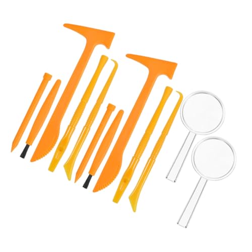 BESTonZON 2 Sätze Ausgrabungsset Archäologische Werkzeuge für Mädchen DIY Grabspielzeug mit Hammer Meißel Pinsel Lupe Robustes Schatzsuche für Outdoor Lernspaß BESTonZON 2 Sätze Ausgrabungsset Archäologische Werkzeuge für Mädchen DIY Grabspielzeug mit Hammer Meißel Pinsel Lupe Robustes Schatzsuche für Outdoor Lernspaß von BESTonZON