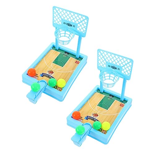 BESTonZON 2 Sätze Basketball- geschirrset Geburtstagsgeschenk für Desktop-Basketballspielzeug für für Basketballspiele Mini Spiel Plastik von BESTonZON