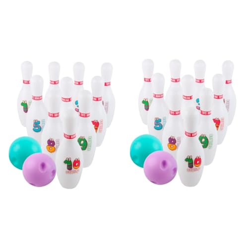 BESTonZON 2 Sätze Bowling Für Kinder Bowlingwurf Sportspielzeug Werfen Outdoor-Spielzeug Für Kinder Bowlingkegel Für Kinder Bowling-Spielzeug Für Kinder Bowling-familienspielzeug Pp von BESTonZON