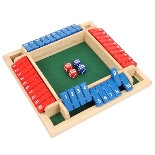 BESTonZON 2 Sätze Brettspiel Zahlen-flip-kacheln-Spiel Spielzeug Für Die Frühe Entwicklung Lustige Spielstütze Aus Holz Holzwürfelspiel Mit Zahlen Spielzeug Für Tischplatten Hölzern von BESTonZON