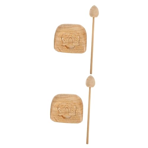 BESTonZON 2 Sätze Fisch-Musikinstrument aus Holz Kinder-Instrument-Spielzeug Kinder bausteine kinderinstrumente Kinder musikinstrumente Spielzeuge kinderspielzeug Schlaginstrument für Kinder von BESTonZON