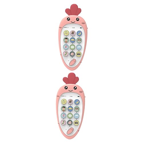 BESTonZON 2 Sätze Früherziehung Zweisprachiges Smartphone Babyspielzeug Kinderspieltelefon Spielzeug Für Kinder Babytelefonspielzeug Lernspielzeug Kleinkind Handyspielzeug von BESTonZON