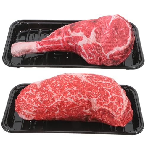 BESTonZON 2 Sätze Künstliches Steak Modell Realistische Imitation für Dekoration Fotografie und Kreative Präsentationen Teiliges mit Detailgetreuem Design für Küche und Restaurant BESTonZON 2 Sätze Künstliches Steak Modell Realistische Imitation für Dekoration Fotografie und Kreative Präsentationen Teiliges mit Detailgetreuem Design für Küche und Restaurant von BESTonZON