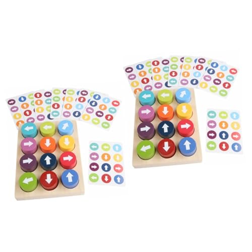 BESTonZON 2 Sätze Lernspielzeug für Kinder Farbsortierspiel Spielzeug zum Sortieren von Farben Kinder holzspielzeug Toys passendes Spiel Spielzeug Kinder Holzpfeile Spielzeug von BESTonZON