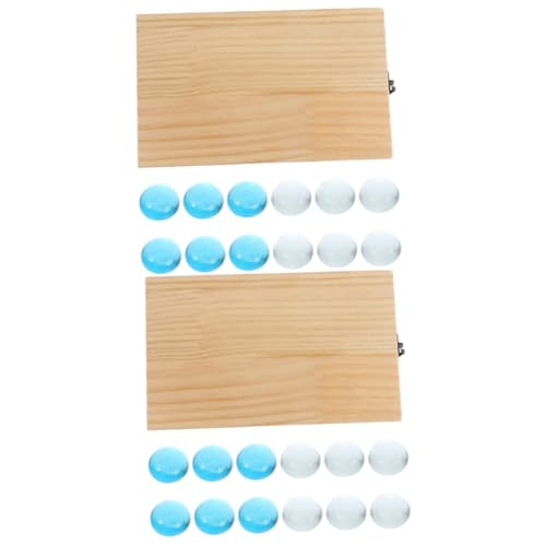 BESTonZON 2 Sätze Mankala Mancala-brettspiel Brettspiel Spielzeug Faltbare Mancala Aus Holz Mancala-faltbrett Brettspiele Für Erwachsene Edelstein-schachspielzeug Tragbare Mancale Glasperlen von BESTonZON