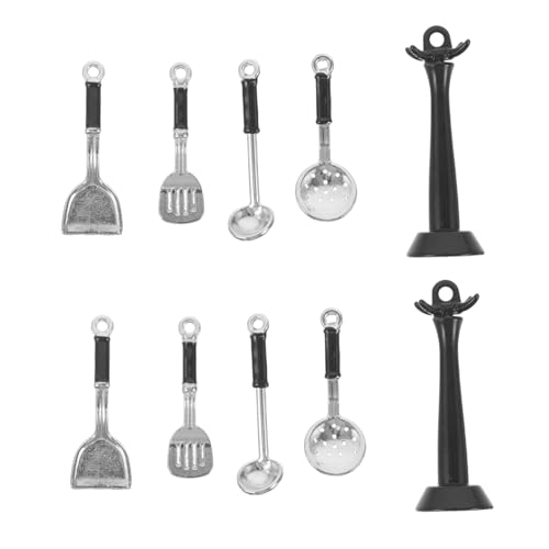 BESTonZON 2 Sätze Miniatur Küchenutensilien mit Stabilem Metallständer Miniatur Kochlöffel Pfannenwender Schöpflöffel und Sieb Dollhouse Küchenzubehör für Puppenhaus Dekoration BESTonZON 2 Sätze Miniatur Küchenutensilien mit Stabilem Metallständer Miniatur Kochlöffel Pfannenwender Schöpflöffel und Sieb Dollhouse Küchenzubehör für Puppenhaus Dekoration von BESTonZON