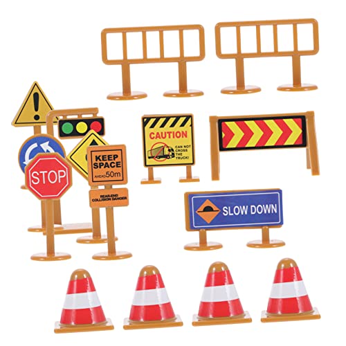 BESTonZON 2 Sätze Miniatur Verkehrszeichen mit Teilen Tragbare Verkehrsschilder und Straßensperren Lernspielzeug für Jungen und Mädchen zur Verkehrserziehung und BESTonZON 2 Sätze Miniatur Verkehrszeichen mit Teilen Tragbare Verkehrsschilder und Straßensperren Lernspielzeug für Jungen und Mädchen zur Verkehrserziehung und von BESTonZON