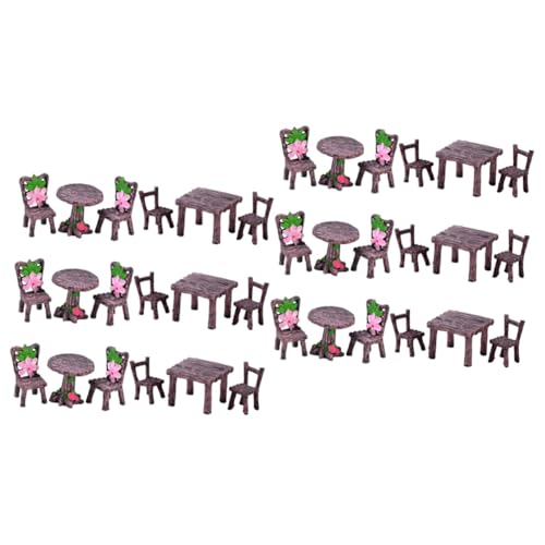 BESTonZON 2 Sätze Miniaturmöbel Teiliges Gartenmöbel Kit Holzoptik Für Miniaturgärten Puppenhäuser Und Dekoration Stühle Und Tische Verschiedenen Designs Kindgerecht Und 18 Stücke * 2 BESTonZON 2 Sätze Miniaturmöbel Teiliges Gartenmöbel Kit Holzoptik Für Miniaturgärten Puppenhäuser Und Dekoration Stühle Und Tische Verschiedenen Designs Kindgerecht Und 18 Stücke * 2 von BESTonZON