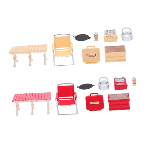 BESTonZON 2 Sätze Puppenhaus Grill Picknickzubehör Spielset für Kreatives Outdoor Rollenspiel und Garten Dekoration BESTonZON 2 Sätze Puppenhaus Grill Picknickzubehör Spielset für Kreatives Outdoor Rollenspiel und Garten Dekoration von BESTonZON
