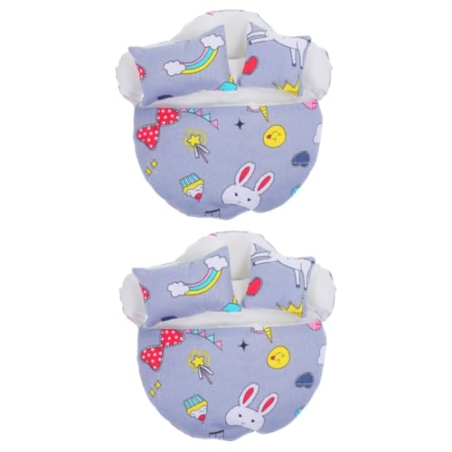 BESTonZON 2 Sätze Puppenschlafsackbett Wohnkultur zarter Puppenschlafsack Puppenschlafsäcke dekorativer Puppenschlafsack Jasmin schmücken Plüschpuppen Bettpuppe Ob11 Kleine Puppe Polyester von BESTonZON